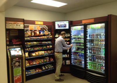 You never have to leave the office if you don't want to. Our micro market is stocked with snacks and meal options.